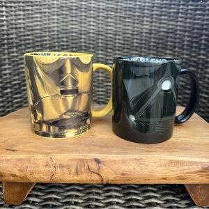 Star Wars Mugs Hallmark Disney 2015 Darth Vader & C-3PO Collectible Coffee Cups
